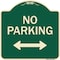 Signmission Designer Series-No Parking With Bidirectional Arrow Green, 18" x 18", G-1818-9819 A-DES-G-1818-9819 - alternate 1